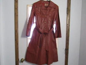 ECHTER DAMEN BERMAN BUCHSKIN LANGER LEDERMANTEL * GR. 12 * - Bild 1 von 5