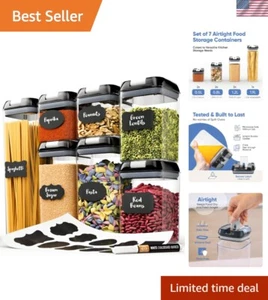 Airtight Leak-proof Food Storage Canisters Set - 7 Durable BPA-Free Containers - Picture 1 of 10