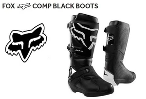FOX COMP motocross boots NEW Mens Dirt bike Off Road MX black boots - Picture 1 of 3