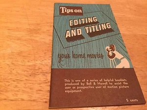 Bell And Howell Editing And Titling Guide 1950 - Picture 1 of 4