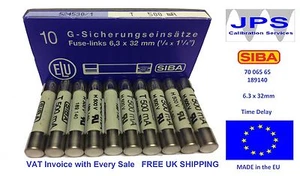 SIBA 7006565 0.5A Fuse Antisurge 500mA T500mA 500V 189140 JPSF045 Qty of 1/5/10  - Picture 1 of 6