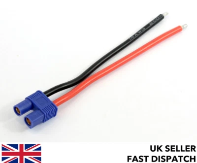 Female EC3 (3.5mm bullet) connector pigtail/cable with 90mm 14 AWG silicone wire - Image 1 of 3
