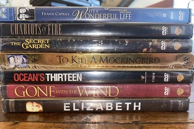 7 NEW Unopened DVDs To Kill A Mockingbird Gone With The Wind & More SHIPS FREE! - Image 1 of 4