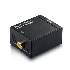 Adaptador convertidor de audio analógico digital amplificador decodificador fibra óptica coaxial t - Imagen 1 de 13