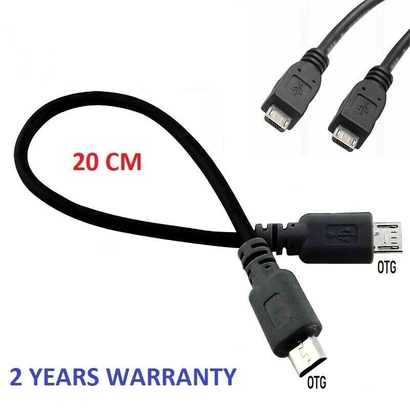 Adaptador Micro USB Tipo B Macho a Micro B Macho 5 Pines OTG Convertidor Cable de Datos de Plomo - Imagen 1 de 1