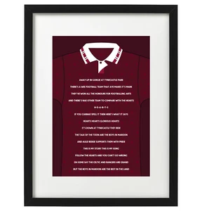 Heart of midlothian fans song / retro shirt art print / poster - Picture 1 of 2