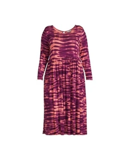 Women’s Plus 3X 24W-26W TIE DYE PINK Baby Doll Dress Terra & Sky BNWT - Picture 1 of 4