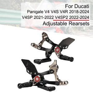 Rear Set Footrest Rearsets For Ducati Panigale V4 V4S V4R 2018-2024 Adjustable - Picture 1 of 18