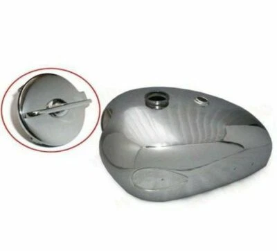 Tanque de combustible cromado Bsa Goldstar A7 A10 Super Rocket con tapa de llenado con bisagras EC Foto 1 de 4