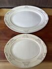 Antique Crown Potteries Co. Large Oval Platters 15” amd 11”