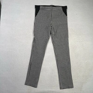 Fashion Nova Pants Women's Size Large Black White Career Check Stretch Trouser - Picture 1 of 9