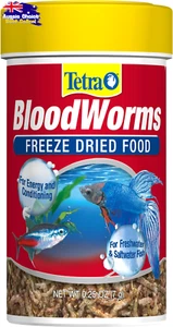 Freeze Dried Bloodworms, Ideal Supplement for Tropical Fish & Bettas, 7g - Picture 1 of 12