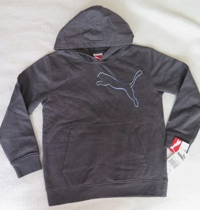 PUMA Boys' Big Cat Logo Grey Hoodie - SMALL - NWT - MSRP$44.00 - Picture 1 of 8