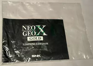 Neo Geo X Gold Edición Limitada Manual de Instrucciones con Bolsa SOLO Sistema Folleto - Imagen 1 de 6