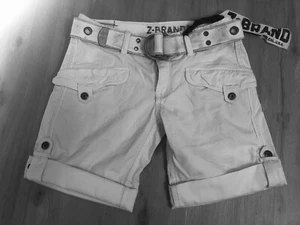 Pantalones cortos y cinturón rústico de algodón Z BRAND talla 24 - Imagen 1 de 2