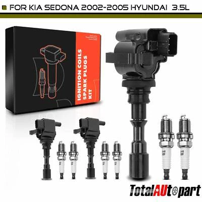 3 件点火线圈和 6 件铱火塞适用于起亚 Sedona 现代 XG300 XG350 — 第 1/4 张图片