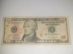 August 8th, 1935 (NB19350808A) 2017 $10 Fancy Serial Number Birthday Note - Picture 1 of 2