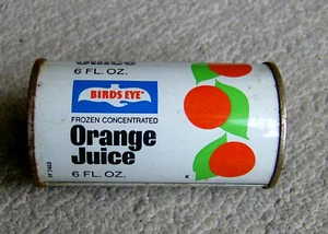 Vintage 60er Jahre VOGELAUGE kondensierte Orangensaft Dose Dose LEBENSMITTELVERPACKUNG Retro RAR - Bild 1 von 2
