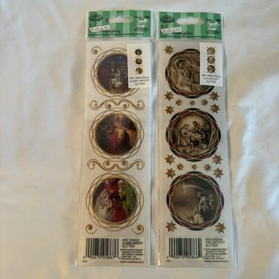 E-Z Rub-Ons Transfer 2009 New w/Glitter - The Nativity Christmas Religious - Image 1 of 4