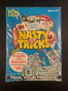 NASTY TRICKS 1990 Caja Sellada Sin Abrir 36 Paquetes de Cera Cosas Divertidas - Imagen 1 de 3