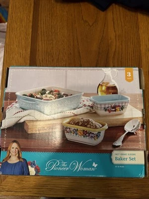 Conjunto de 3 peças Pioneer Woman Sweet Romance Blossoms Baker - Imagem 1 de 4
