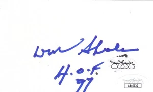DON SHULA Signed HOF 97 3x5 Index Card Miami Dolphins Coach JSA AE46930 - Picture 1 of 1
