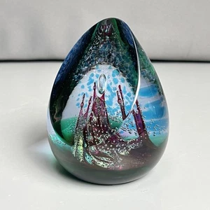 Caithness Scotland Far Frontiers Glass Paperweight Iridescense Window 4" 220/500 - Picture 1 of 14