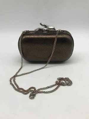 Pre-Owned Diane Von Furstenberg Brown Structured Clutch - Image 1 of 4