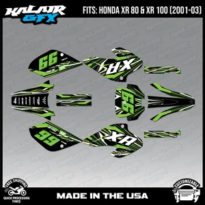 Graphics Kit for HONDA XR80 XR100 (2001-2003)  Prime Series - Green - Picture 1 of 4