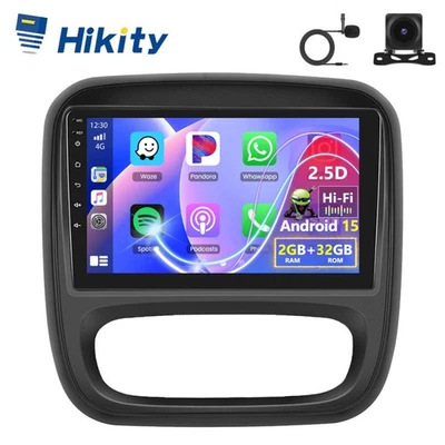 CarPlay Android 15 Autoradio Für Opel Vivaro B Renault Trafic 3 GPS Navi WIFI BT - Bild 1 von 4