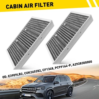 2x Filtro de aire de cabina para Mercedes-Benz X166 GL350 GL450 GLS450 ML550 A2928300000 Foto 1 de 4