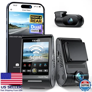 VIOFO A229 Plus Doble 1440P Dash Cam, Delantera y Trasera con 2 Sensores STARVIS, HDR, 5 - Imagen 1 de 8