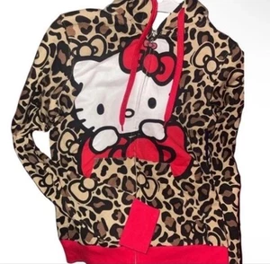 Chaqueta Hello Kitty Mighty Fine con estampado de leopardo/talla mediana - Imagen 1 de 4