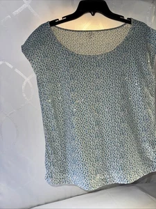 Ann Taylor Loft Pailletten Top Blau Größe S - Bild 1 von 6