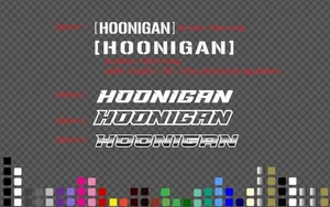HOONIGAN Decal Sticker Funny Car Windscreen Windshield Bike Wall Door - Picture 1 of 3
