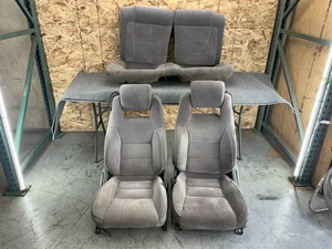 TOYOTA SUPRA MK3 1986-1992 CLOTH SEAT SEATS SET GRAY CLOTH ELECTRIC OEM - Picture 1 of 22