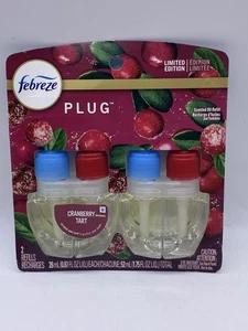 Febreze CRANBERRY TART Scented Oil Plug Refills Limited Edition 2 Pack - NEW - Picture 1 of 13