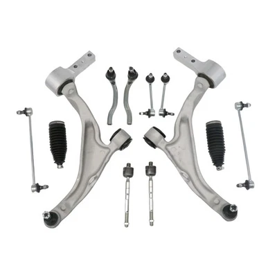 Brazos de control inferiores delanteros con kit de varillas de amarre de rótula 12 piezas para Acura MDX 2007-13 Foto 1 de 4