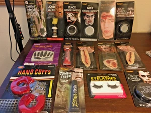 Halloween Makeup Lot 15 Pieces Costume Accessories Spirit, Woochie, Scars, Blood - Picture 1 of 5