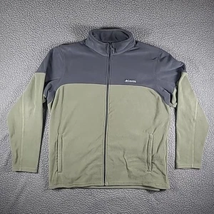 Columbia Jacket Mens 2XL XXL Green Gray Fleece Lined Full Zip Bomber Coat - Picture 1 of 16