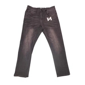 Michael Strahan Medium Charcoal Wash Denim Jeans Slim Straight Sze 34W 30L 34x30 - Picture 1 of 10