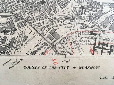 Prov. Edition Topo Map of the Glasgow area. Quarter Sheet Lanarkshire VI. NW. - Image 1 of 4