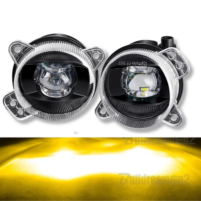 Volkswagen Polo 9N3 Front Fog Light Set LED Yellow 05-09 Lamp Pair Left Right - Image 1 of 4