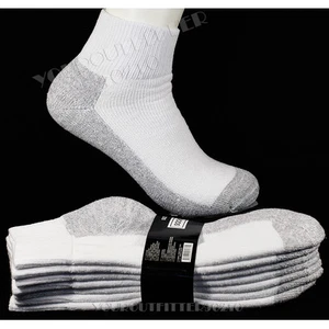 Paquete de 4 calcetines tobilleros de algodón gruesos pesados atléticos de corte bajo 9-11 para mujer 10-13 para hombre - Imagen 1 de 1