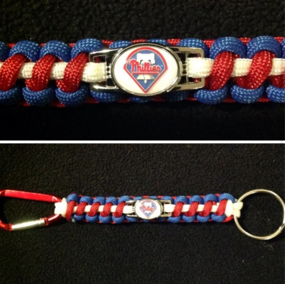 Philadelphia Phillies Inspired Paracord/Survival Keychain - Image 1 of 1
