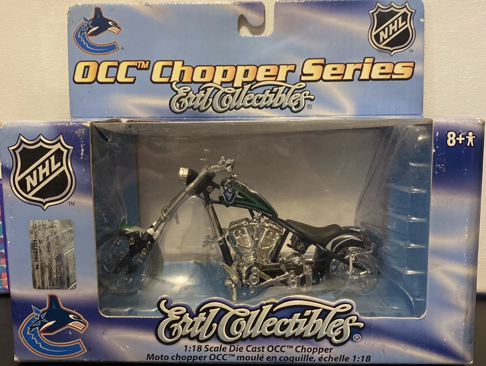 OCC Chopper Series Ertl Collectibles NHL Vancouver Canucks 1:18 Motorcycle - Image 1 of 4