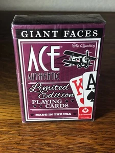 Playing Cards Cartamundi ACE AUTHENTIC Limited Edition GIANT FACES SEALED - Picture 1 of 2