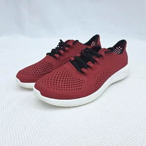 Crocs LiteRide 204967 Men’s US9 Sneakers Red w/ Black Laces Lightweight Shoes - Picture 1 of 7