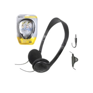 Sansai Stereo Headphones Adjustable Headband Inline Volume Control 3.5mm Plug - Picture 1 of 1