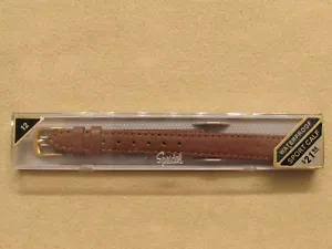 Cinturino orologio sportivo in vera pelle marrone 12 mm Speisel nuovo - Foto 1 di 3